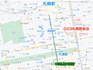 シースリー札幌駅前店地図