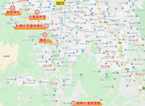 札幌のパワースポットマップ