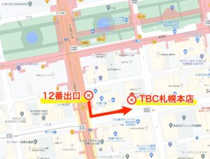 TBC札幌本店アクセスマップ